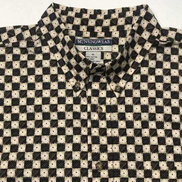 MUNSINGWEAR Mens XL Brown Casual Buttoned Shirt - Picture 1 of 2